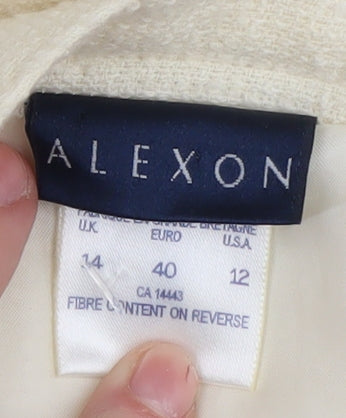 Alexon Women's Ivory Pencil Skirt Size 14, Wool Blend