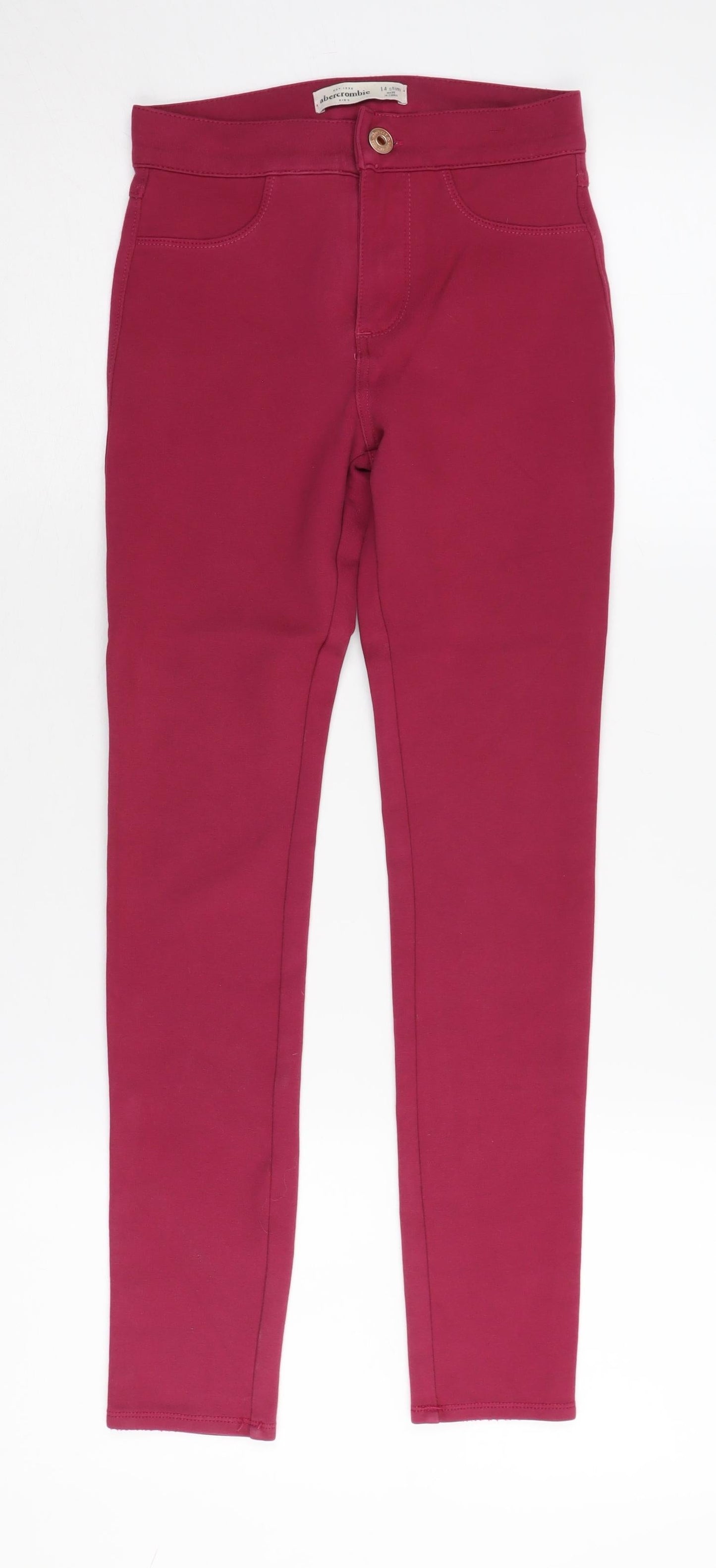 Abercrombie Kids Girls Red Skinny Jeans 14 Slim