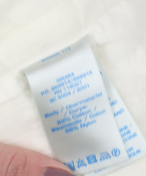 Boden Women's Ivory Lace Blouse, Size 12, 3/4 Sleeve