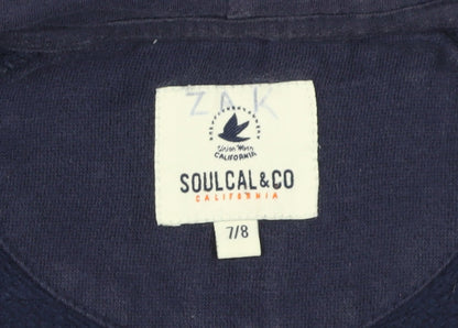 Soulcal & Co Boys Blue Full Zip Hoodie 7-8 Years