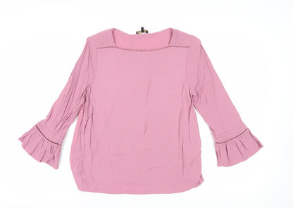 Womens UK Size M Massimo Dutti Pink Tunic Blouse