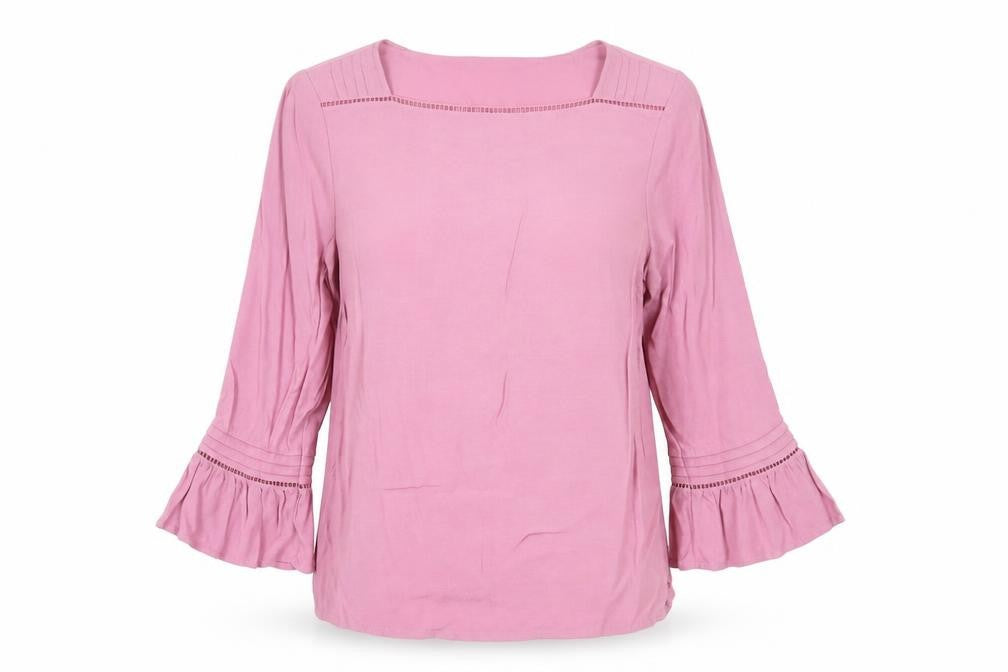 Womens UK Size M Massimo Dutti Pink Tunic Blouse