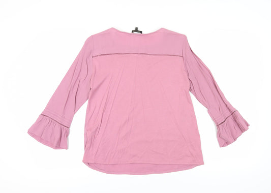 Womens UK Size M Massimo Dutti Pink Tunic Blouse