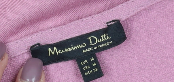 Womens UK Size M Massimo Dutti Pink Tunic Blouse