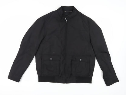Mens UK Size M Jeff Banks Black Bomber Jacket