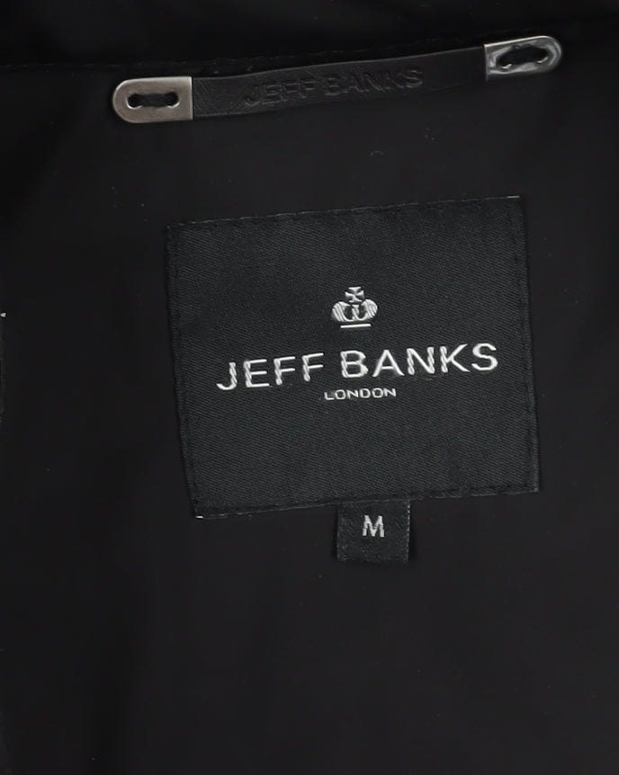 Mens UK Size M Jeff Banks Black Bomber Jacket