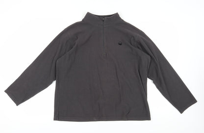 Wrangler Men's Black L 1/2 Zip Fleece Sweatshirt
