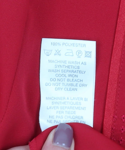 Alexon Women's Red Blouse Size 20 - Classic Long Sleeve