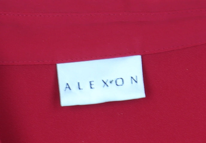 Alexon Women's Red Blouse Size 20 - Classic Long Sleeve