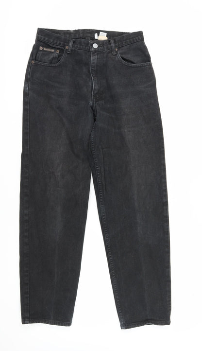 Calvin Klein Women's Black Jeans Size L Dark Wash
