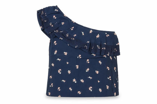 Womens UK Size S Abercrombie & Fitch Blue Cropped Blouse