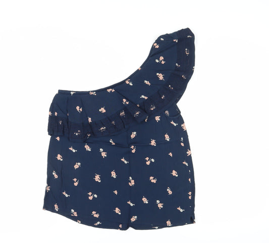 Abercrombie & Fitch Women's Blue Floral Blouse, Size S