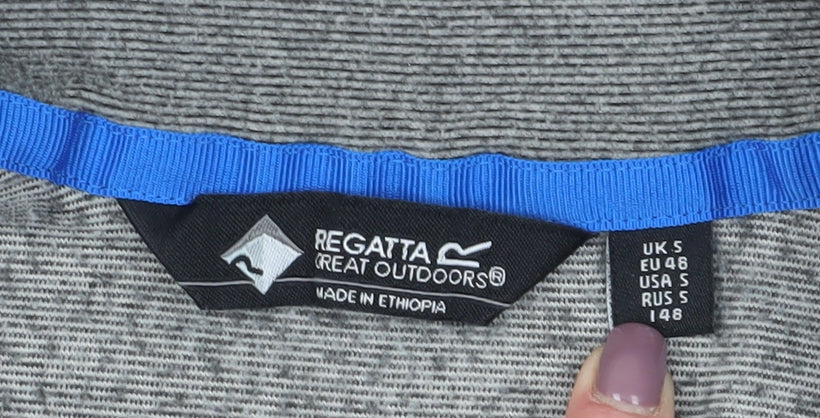 Mens UK Size S Regatta Grey 1/4 Zip Sweatshirt