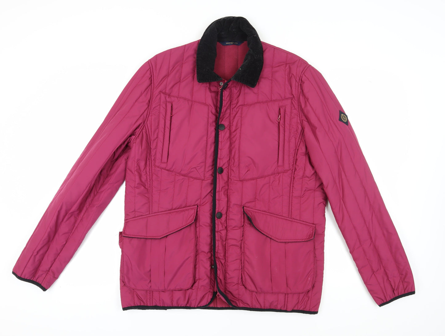Mens UK Size L Henri Lloyd Pink Quilted Coat