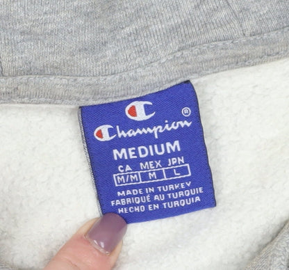 Womens UK Size M Champion Grey Pullover Hoodie