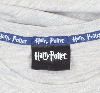 Unisex Adults UK Size S Harry Potter Grey  T-Shirt