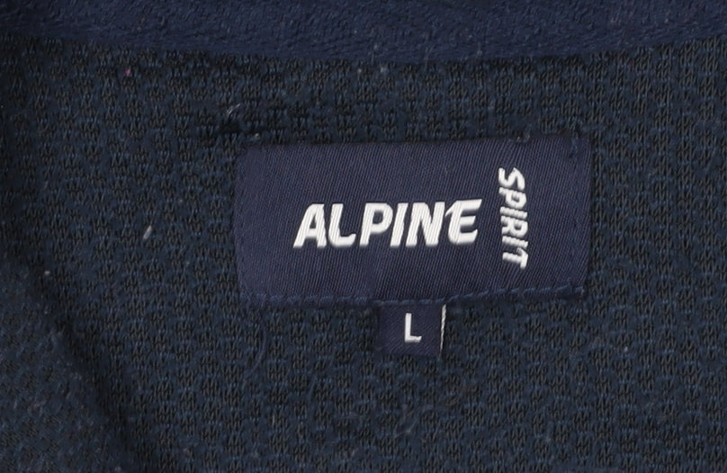 Alpine Spirit Blue Fleece Pullover Sweatshirt L Unisex