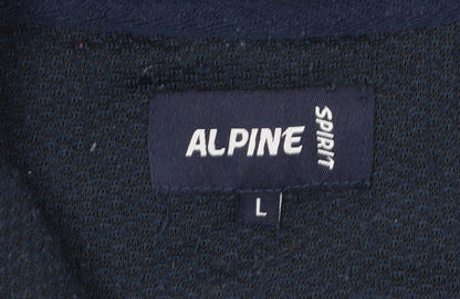 Alpine Spirit Blue Fleece Pullover Sweatshirt L Unisex