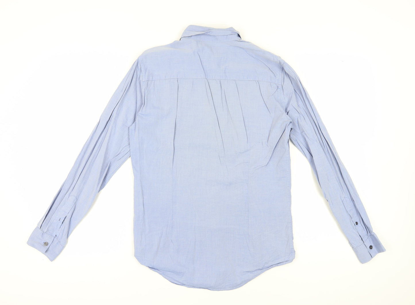 DKNY Men's Slim Fit Blue Button-Up Shirt, Size S