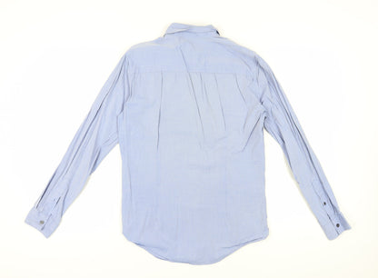 DKNY Men's Slim Fit Blue Button-Up Shirt, Size S