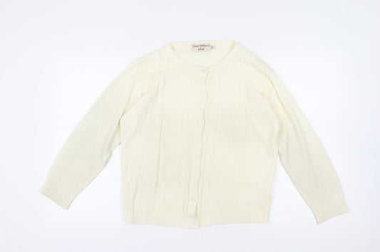 Honor Millburn Women's Ivory Cardigan 14 M Button Knit