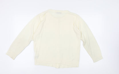 Honor Millburn Women's Ivory Cardigan 14 M Button Knit