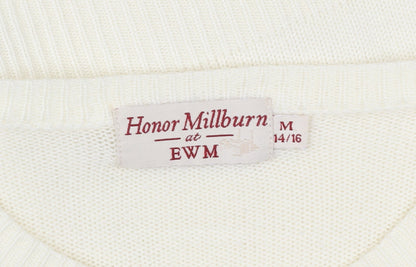 Honor Millburn Women's Ivory Cardigan 14 M Button Knit