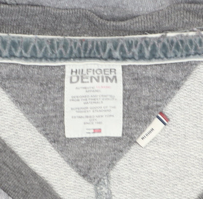 Mens UK Size M Hilfiger Denim Grey Pullover Sweatshirt