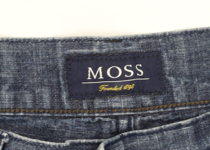 Moss Men's Blue Straight Jeans Size 32