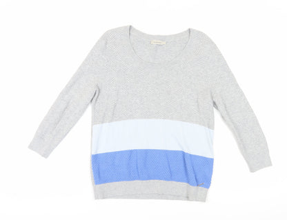 Womens UK Size L Calvin Klein Blue Pullover Jumper