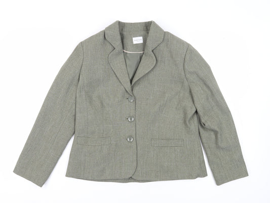Eastex Women's Green Size 14 Bouclé Suit Jacket