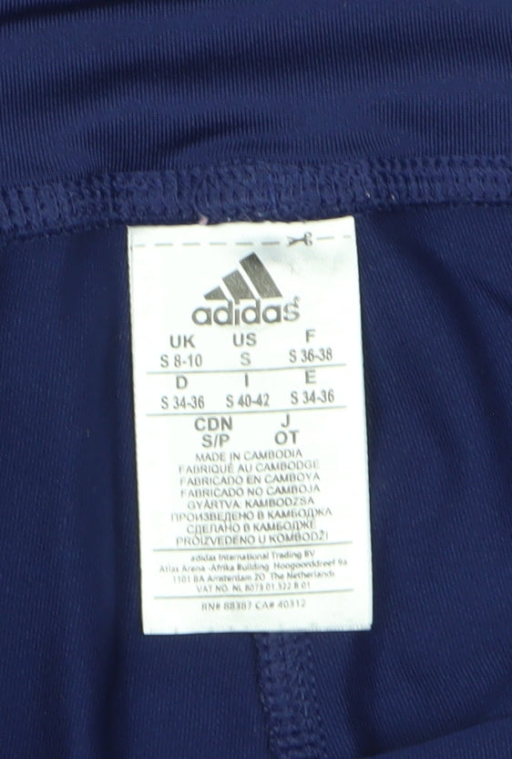 Adidas Women's Blue Ankle Gym Skinny Trousers Size S