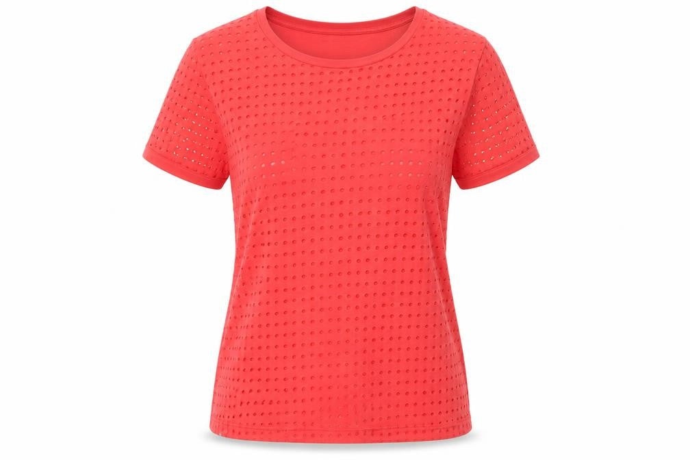 Womens UK Size S Bench Red Basic T-Shirt