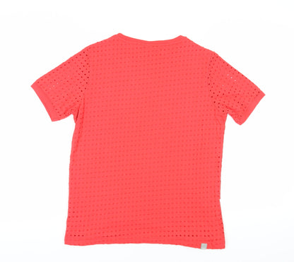 Womens UK Size S Bench Red Basic T-Shirt
