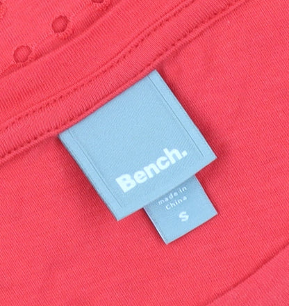 Womens UK Size S Bench Red Basic T-Shirt