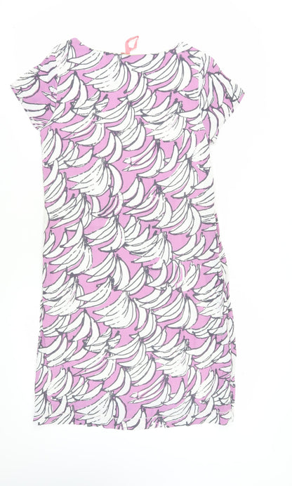 White Stuff Women’s Multicoloured Banana T-Shirt Dress Size 10
