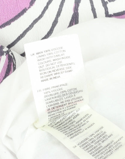 White Stuff Women’s Multicoloured Banana T-Shirt Dress Size 10