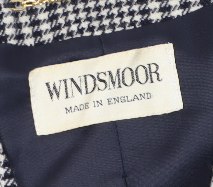 Windsmoor Women's Black Houndstooth Blazer, Size 10