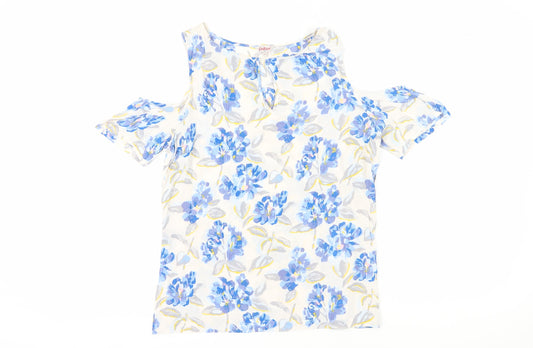 Womens UK Size 12 Cath Kidston Multicoloured Cold Shoulder Blouse