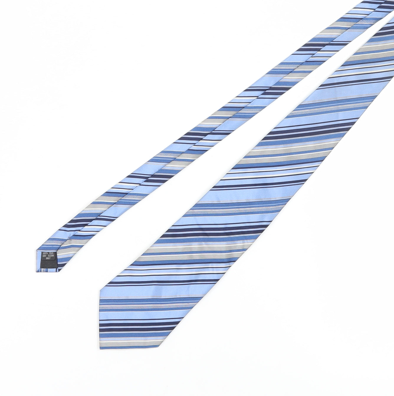 Pierre Cardin Men's Blue Striped Silk Tie, One Size