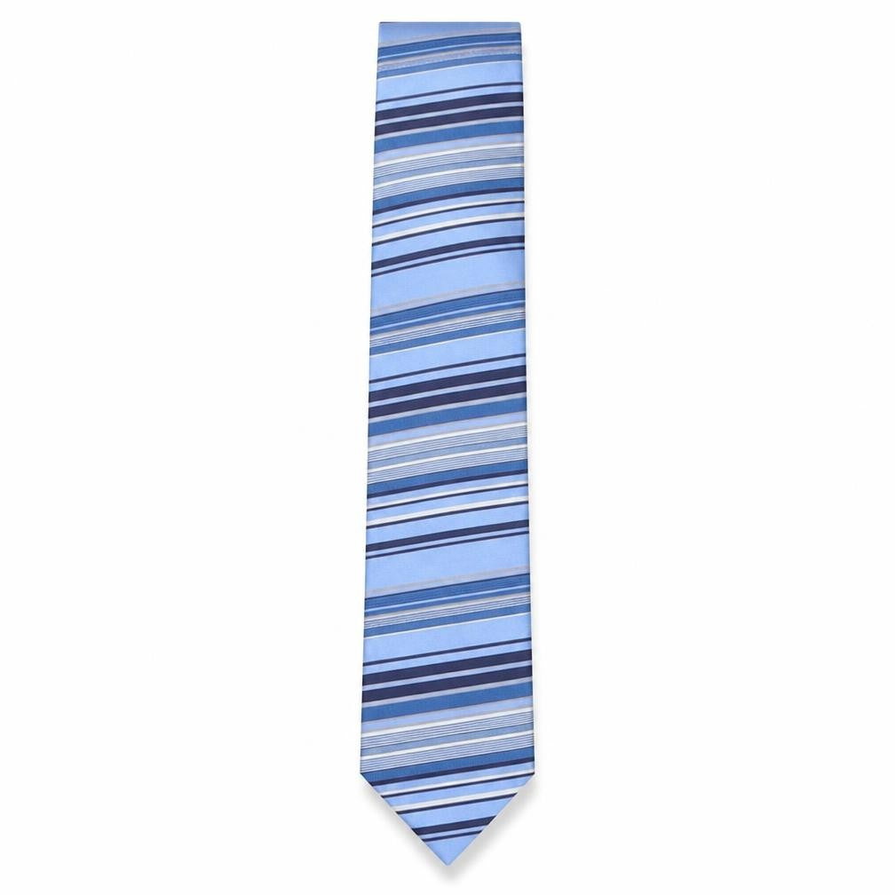 Mens Pierre Cardin Blue Striped 100% Silk  Tie
