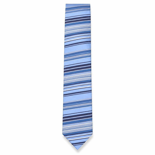 Mens Pierre Cardin Blue Striped 100% Silk  Tie