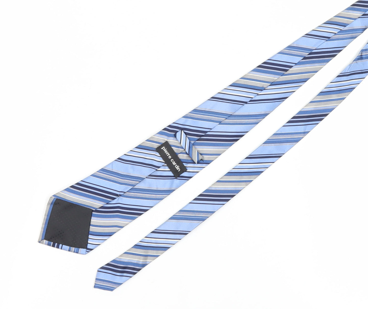 Pierre Cardin Men's Blue Striped Silk Tie, One Size