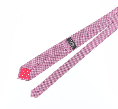 Jeff Banks Pink Polka Dot Silk Men's Tie