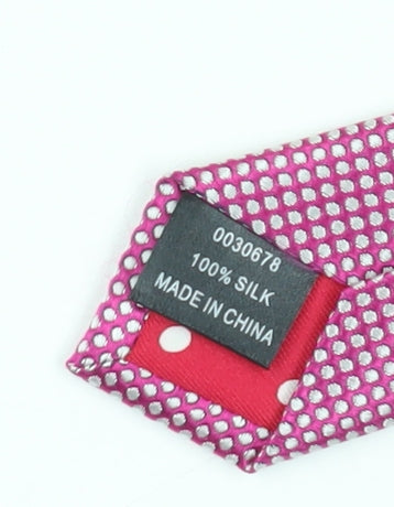 Jeff Banks Pink Polka Dot Silk Men's Tie