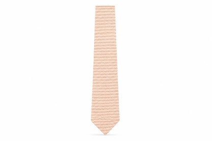 Mens Van Heusen Beige Geometric 100% Silk  Tie
