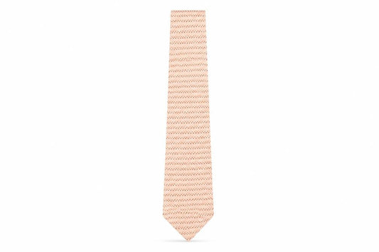 Mens Van Heusen Beige Geometric 100% Silk  Tie