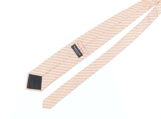 Van Heusen Men's Beige Geometric Silk Tie