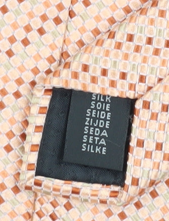 Van Heusen Men's Beige Geometric Silk Tie