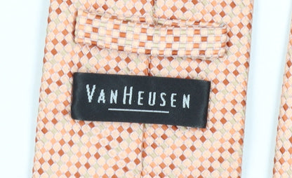 Van Heusen Men's Beige Geometric Silk Tie